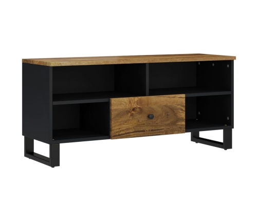 Mueble de TV madera mango y madera contrachapada 100x33x46 cm