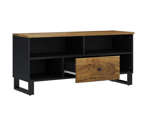 Mueble de TV madera mango y madera contrachapada 100x33x46 cm