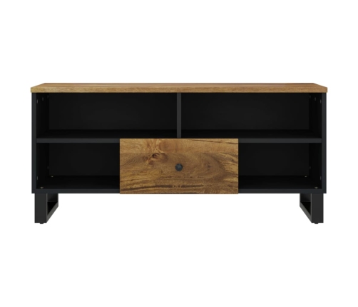 Mueble de TV madera mango y madera contrachapada 100x33x46 cm