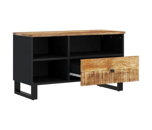 Mueble de TV madera mango y madera contrachapada 80x33x46 cm