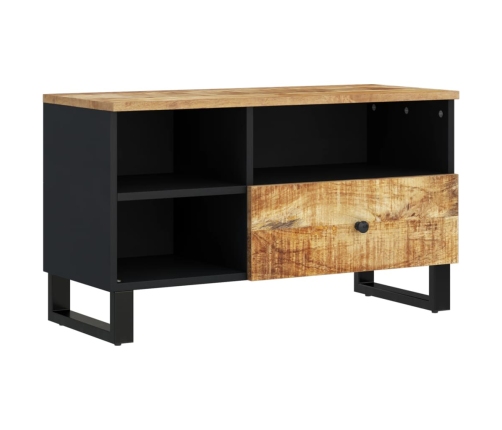 Mueble de TV madera mango y madera contrachapada 80x33x46 cm