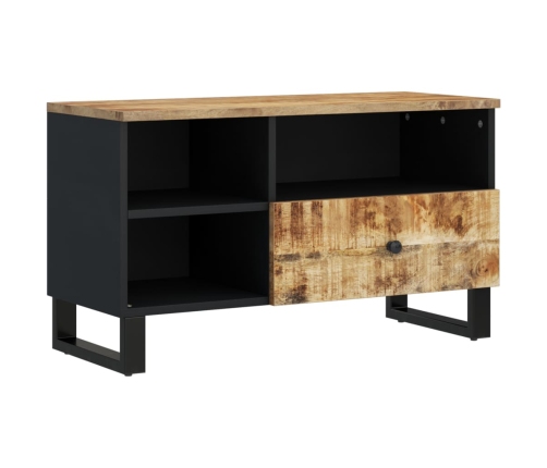 Mueble de TV madera mango y madera contrachapada 80x33x46 cm