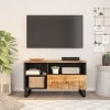 vidaXL Mueble de TV madera mango y madera contrachapada 80x33x46 cm