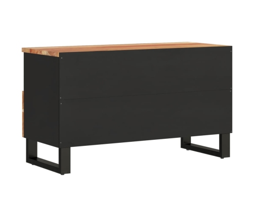 Mueble de TV madera acacia y madera de ingeniería 80x33x46 cm