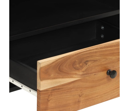 Mueble de TV madera acacia y madera de ingeniería 80x33x46 cm