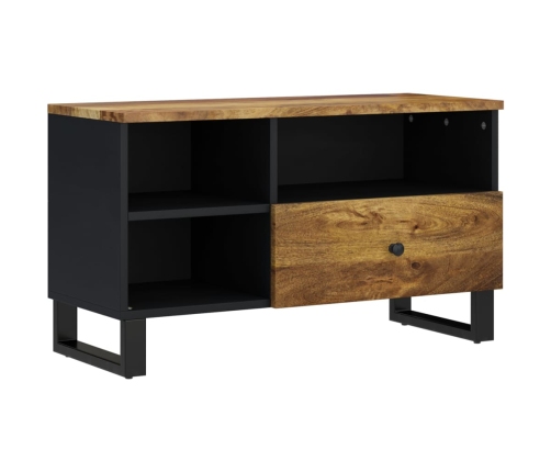 Mueble de TV madera mango y madera contrachapada 80x33x46 cm