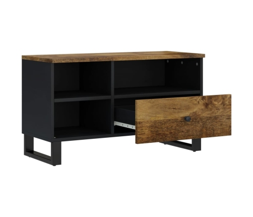 Mueble de TV madera mango y madera contrachapada 80x33x46 cm