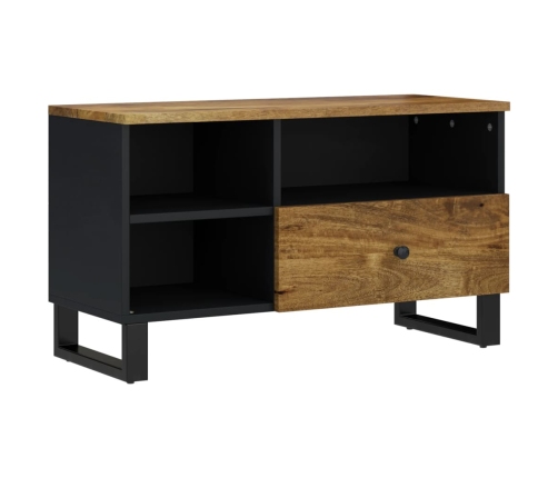 Mueble de TV madera mango y madera contrachapada 80x33x46 cm