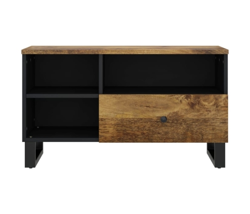 Mueble de TV madera mango y madera contrachapada 80x33x46 cm