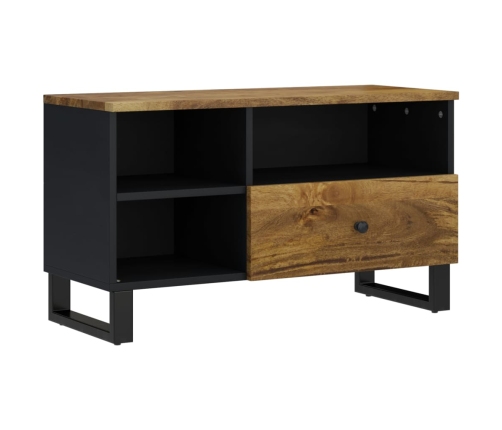 Mueble de TV madera mango y madera contrachapada 80x33x46 cm