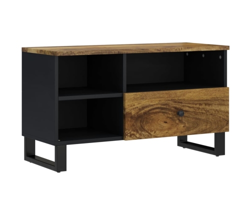 Mueble de TV madera mango y madera contrachapada 80x33x46 cm