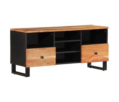 Mueble de TV madera acacia y madera de ingeniería 100x33x46 cm