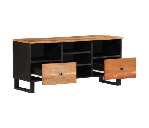 Mueble de TV madera acacia y madera de ingeniería 100x33x46 cm