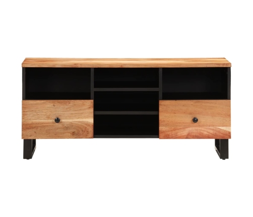 Mueble de TV madera acacia y madera de ingeniería 100x33x46 cm