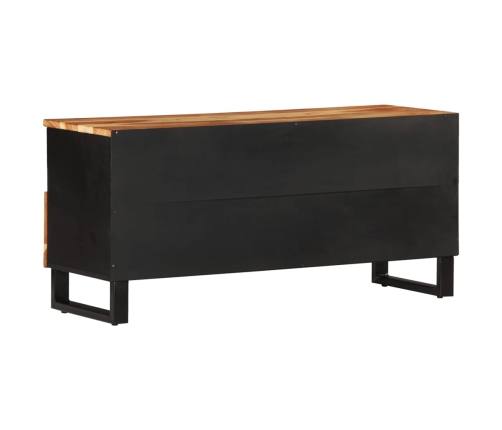 Mueble de TV madera acacia y madera de ingeniería 100x33x46 cm