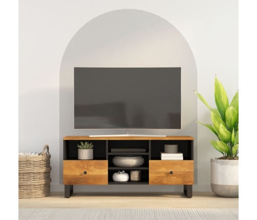 Mueble de TV madera mango y madera de ingeniería 100x33x46 cm