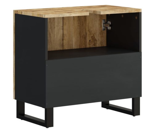 Mueble de lavabo madera mango y madera ingeniería 62x33x58 cm