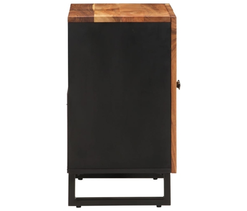 Mueble de lavabo madera acacia y madera ingeniería 62x33x58 cm