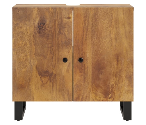 Mueble de lavabo madera mango y madera ingeniería 62x33x58 cm