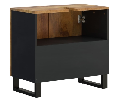 Mueble de lavabo madera mango y madera ingeniería 62x33x58 cm