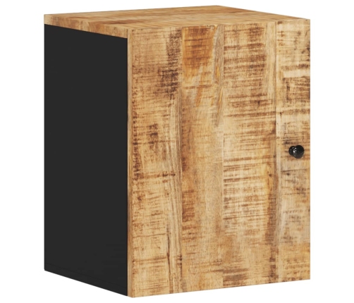 Armario de baño de pared madera maciza de mango 38x33x48 cm