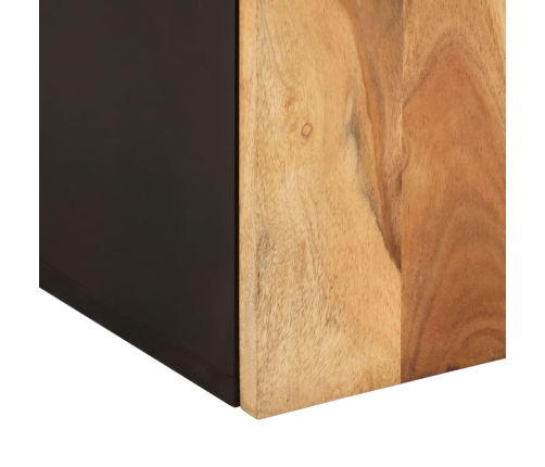 Armario de baño de pared madera maciza de acacia 38x33x48 cm