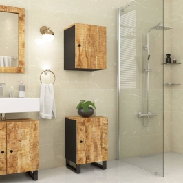 Mueble de baño madera maciza de mango 38x33x58 cm