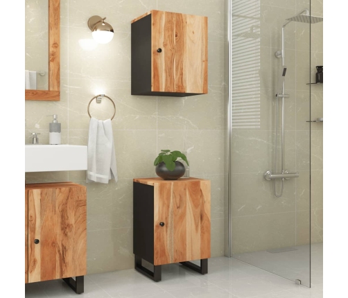 Mueble de baño madera maciza de acacia 38x33x58 cm