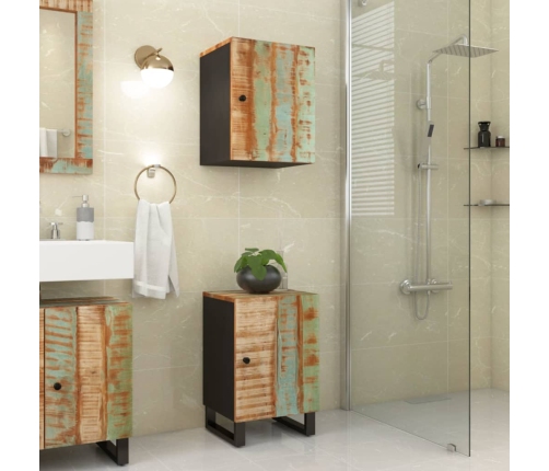 Mueble de baño madera maciza reciclada 38x33x58 cm