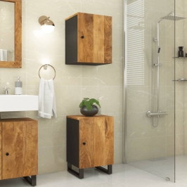 Mueble de baño madera maciza de mango 38x33x58 cm