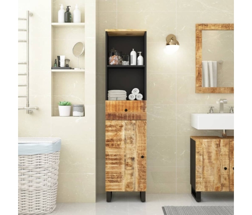 Mueble de baño madera maciza de mango 38x33x160 cm