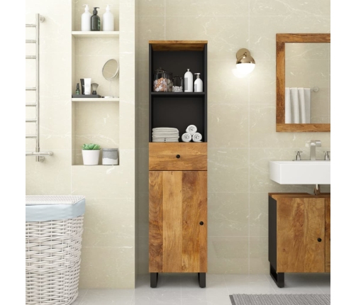 Mueble de baño madera maciza de mango 38x33x160 cm