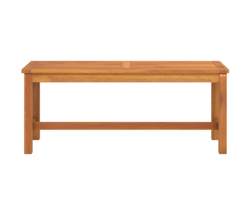 Banco de jardín madera maciza de acacia 110x35x45 cm