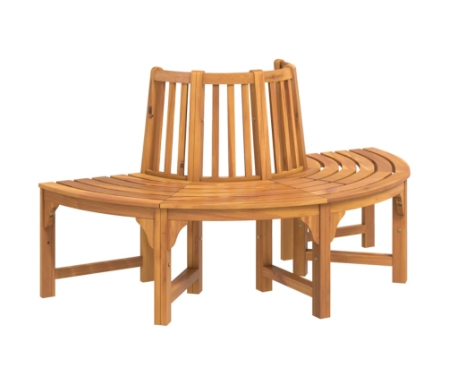 Banco de árbol semicircular madera maciza eucalipto Ø160 cm