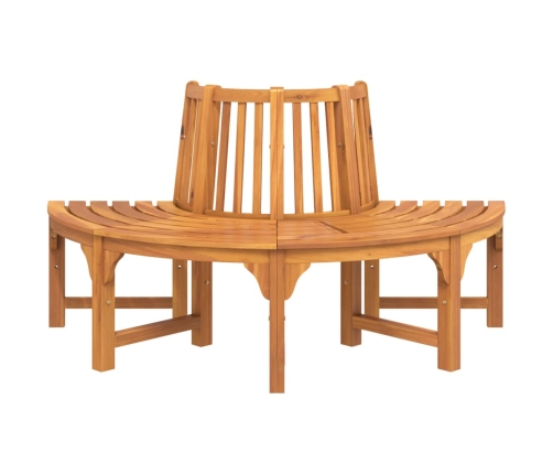 Banco de árbol semicircular madera maciza eucalipto Ø160 cm