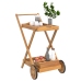 Carrito camarera madera maciza de acacia 54x87x90 cm