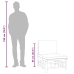 Set de muebles de jardín 3 piezas bambú y cojines blanco crema