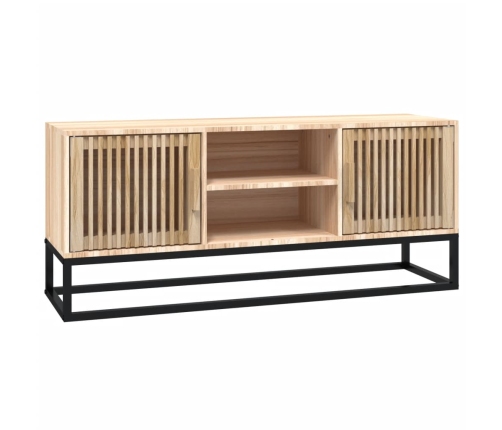 vidaXL Mueble de TV hierro y madera contrachapada 105x30x45 cm