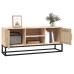 vidaXL Mueble de TV hierro y madera contrachapada 105x30x45 cm