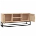 vidaXL Mueble de TV hierro y madera contrachapada 105x30x45 cm