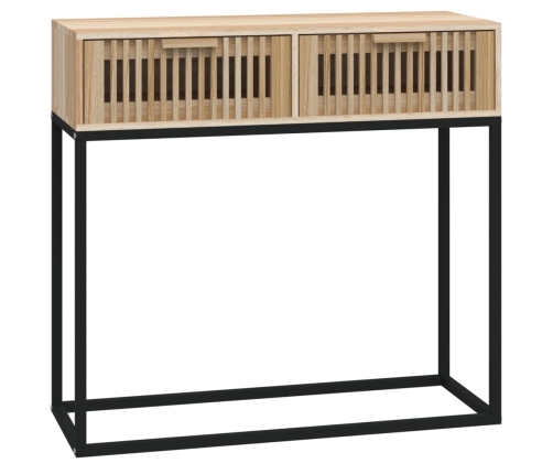 Mesa consola hierro y madera contrachapada 80x30x75 cm