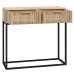 Mesa consola hierro y madera contrachapada 80x30x75 cm