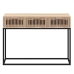 vidaXL Mesa consola hierro y madera contrachapada 105x30x75 cm