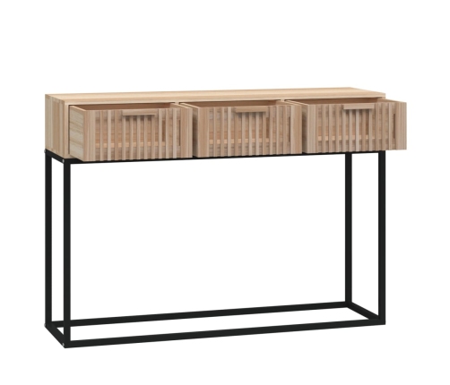 vidaXL Mesa consola hierro y madera contrachapada 105x30x75 cm