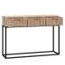 Mesa consola hierro y madera contrachapada 105x30x75 cm