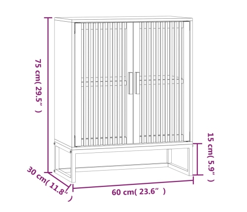 Aparador de madera contrachapada 60x30x75 cm