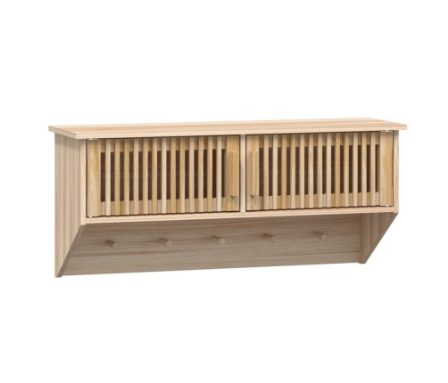 Armario pared ganchos madera contrachapada 80x24x35,5 cm