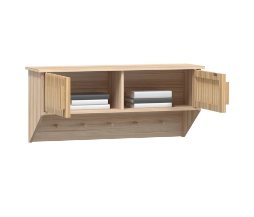 Armario pared ganchos madera contrachapada 80x24x35,5 cm