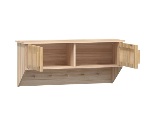 Armario pared ganchos madera contrachapada 80x24x35,5 cm