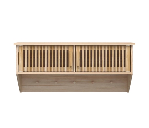 Armario pared ganchos madera contrachapada 80x24x35,5 cm